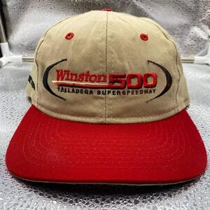 VTG Winston 500 Talladega Superspeedway Hat Mens OSFM Tan NASCAR Racing Snapback